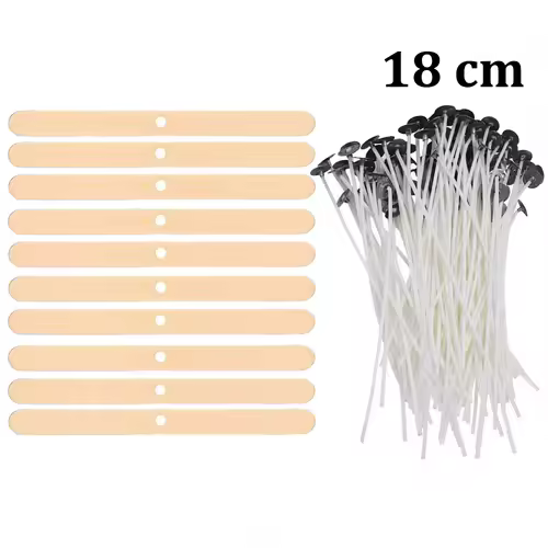 Smokeless Candle Wicks 2.6-20cm Pre-Waxed Cotton Core Wicks with Metal Sustainer Tabs DIY Handmade Candle Making Tools - Image 25