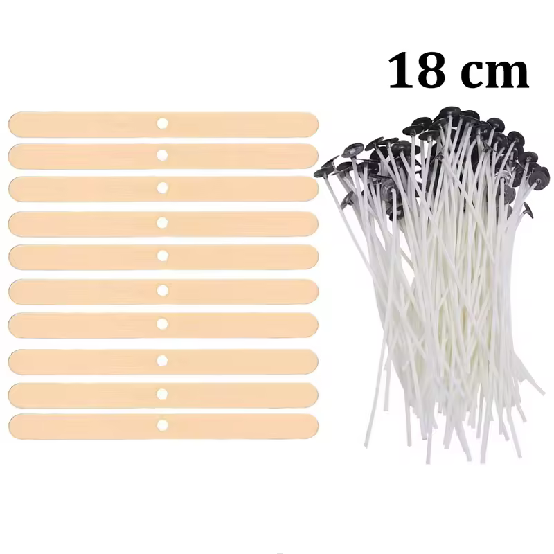 Smokeless Candle Wicks 2.6-20cm Pre-Waxed Cotton Core Wicks with Metal Sustainer Tabs DIY Handmade Candle Making Tools - Image 25