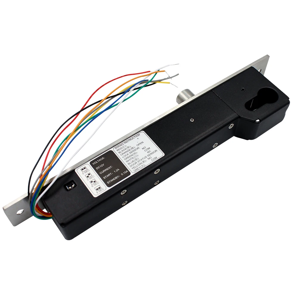 DC 12V Electric Strike Lock Access Control System Fail Secure Heavy Duty Door Security Bolt with Cylinder Key for Office/Factory