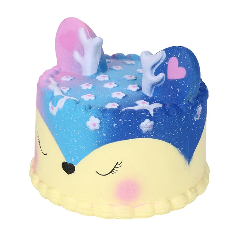 Jumbo Cake Squishy Galaxy Deer Squishies Cream Scented Squishies Slow Rising Squeeze Kid Toy Phone Strap