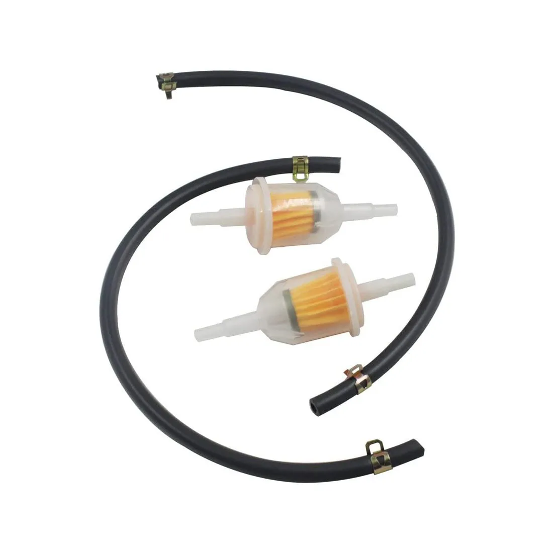 

Fuel Filter and 3/16" Inner Diameter 395051R Fuel Line Hose and 791850 Clamps for ATV Motorcycle Lawn Mower