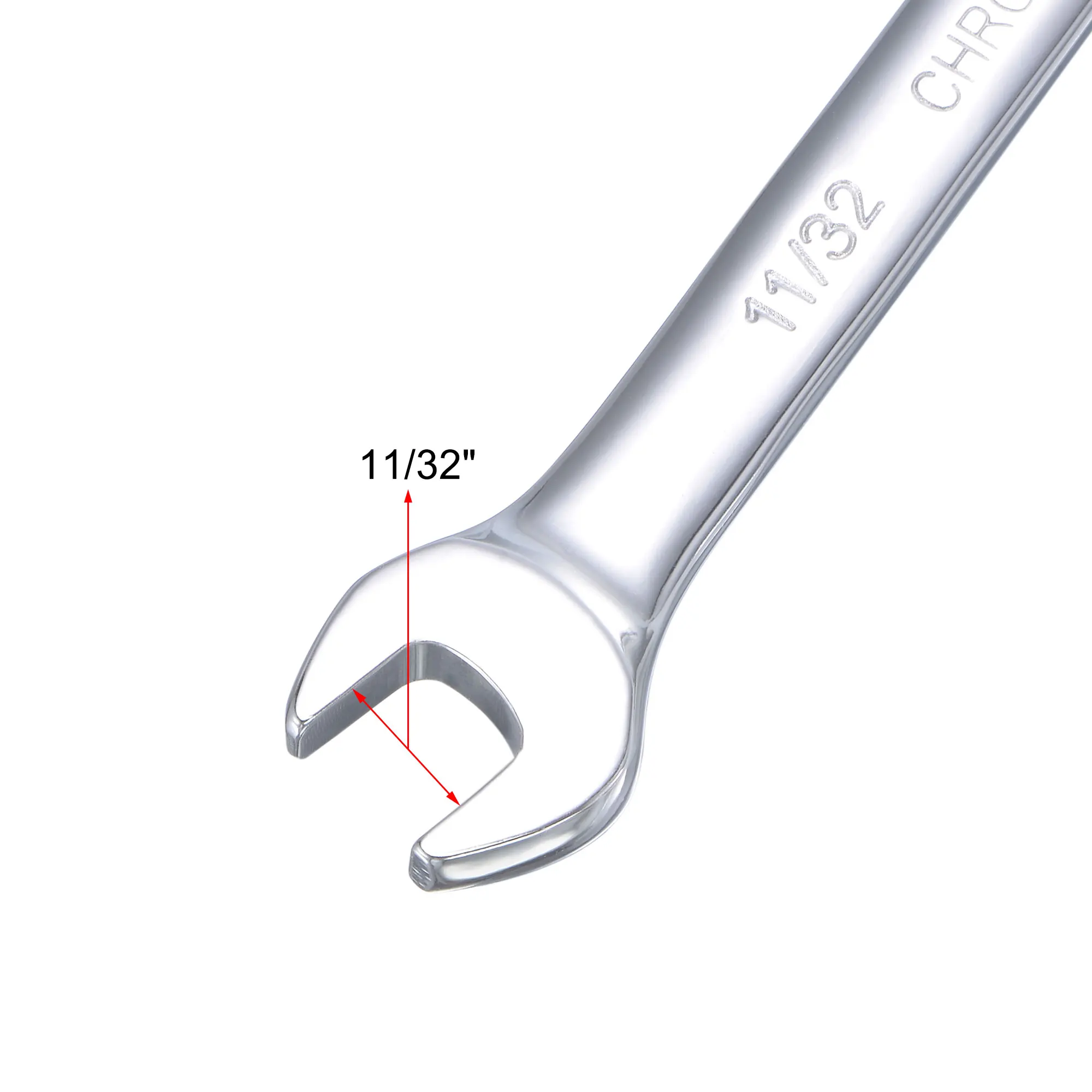 Imagem -04 - Uxcell 11 32 Polegada Ratcheting Combinação Chave Sae 72 Dentes 12 Ponto Catraca Caixa Terminou Ferramentas Chave Inglesa Cr-v