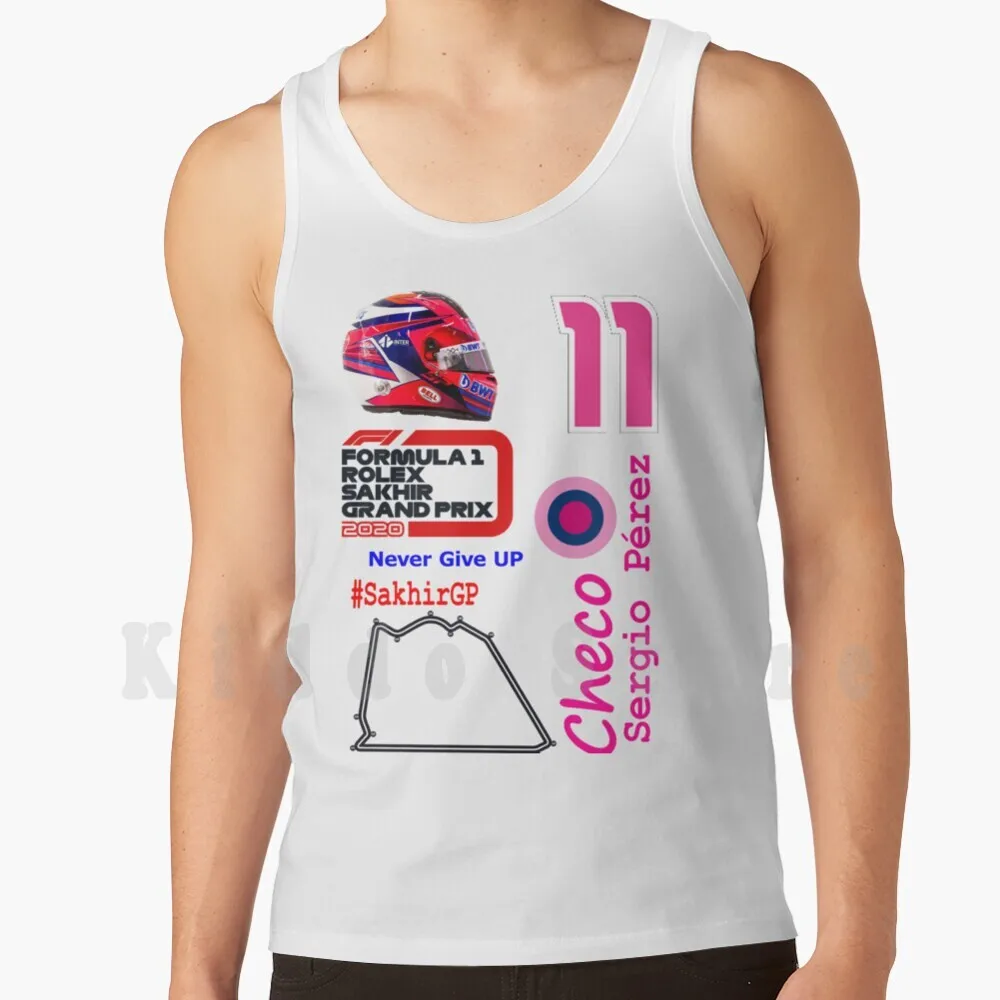 Sergio Perez Tank Tops Vest 100% Cotton Sergio Perez Checo Perez Lance Stroll Racing Point Win Racing George Russell