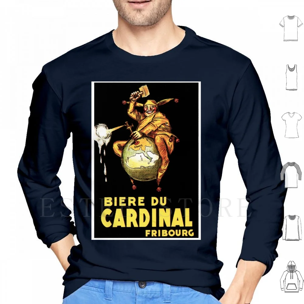 Biere Du Cardinal Beer Achille Mauzan Vintage Art Deco Hoodies Vintage Retro Old Advertising Wall Art Nouveau Art