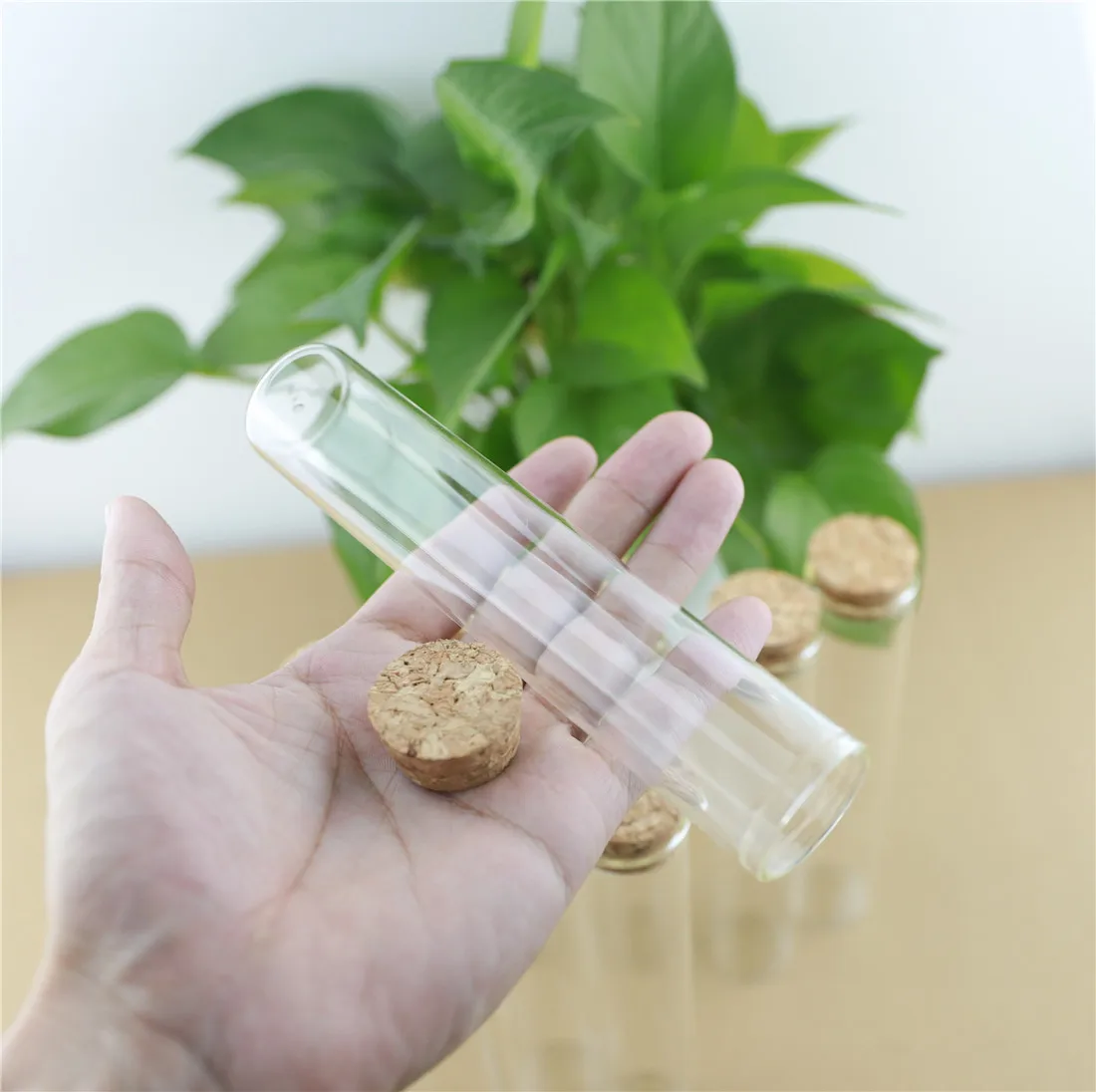 

24pcs/lot 30*150mm 80ml Cork Stopper Mini Glass Bottle Spicy Storage Bottle Container Glass Jars Vials DIY Craft