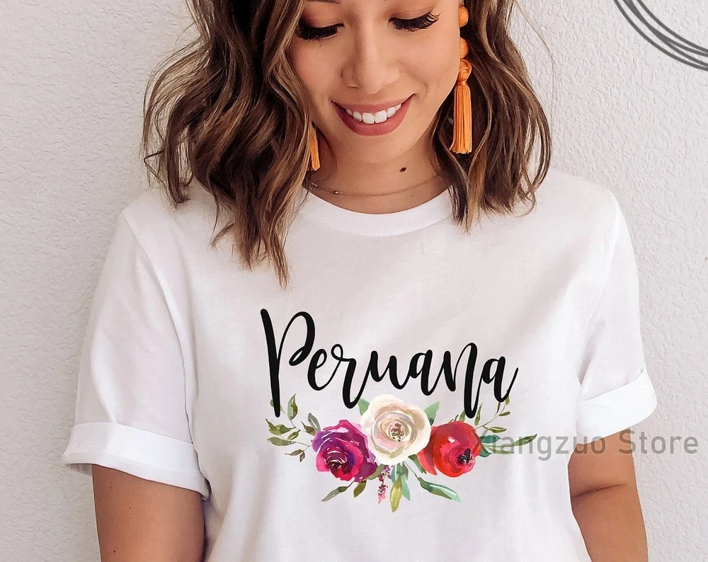 Peruana Peru T-shirt Spanish Tshirt Peruvian Latina T-shirt Gifts for Womens Tee