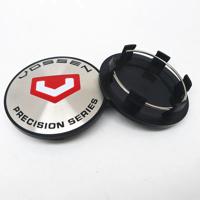 4pcs 69mm Wheel Center Hub Cap Cover VOSSEN Emblem Sticker For A3 A4 A6 4B0601171A Car Styling Accessories