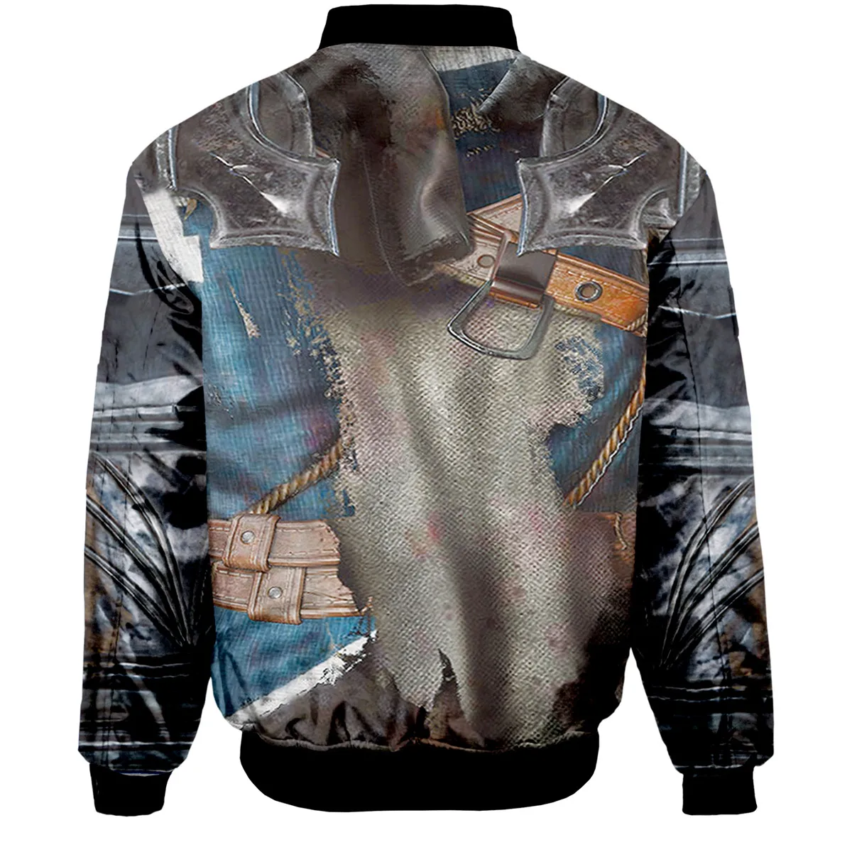 Men For Women Winter Bomber Jackets Knight Armor 3D Printed Autumn Zipper Galaxy Flight Jacket Casual Unisex Harajuku Coat
