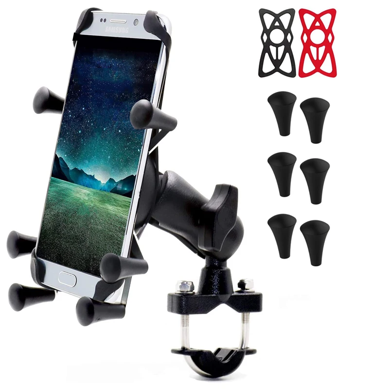 Adjustable Lazy Cell Phone Holder Motorcycle Rear View Mirror Handlebar Mount Stand Support For Smart Mobile Phone Moto Holder