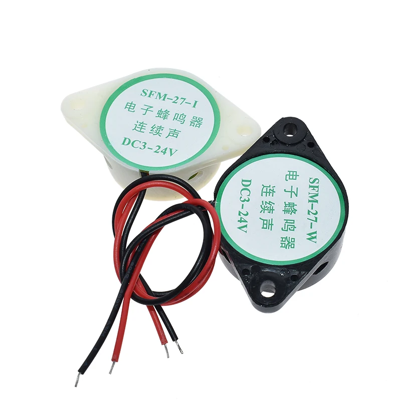 2PCS 95DB Alarm High-decibel 3-24V 12V Electronic Buzzer Beep Alarm Continuous Beep for Arduino SFM-27