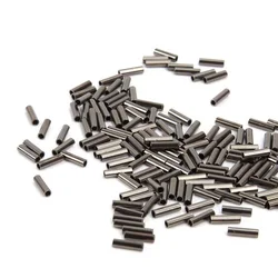 1000Pcs Black Round Copper Fishing Tube Fishing Wire Pipe Crimp Sleeves Connector Fishing Line Accessories Tool