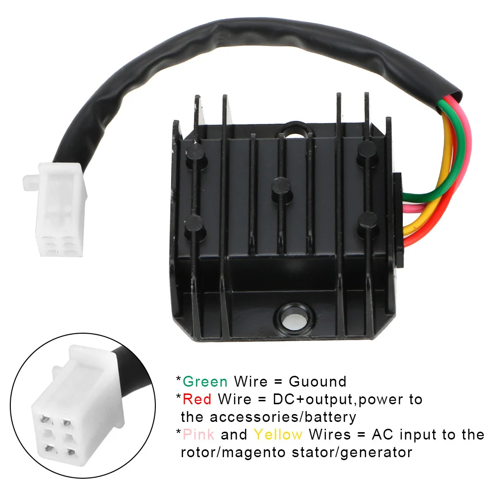 Universal 4 Wires 4 Pins 12V Motorcycle Voltage Stabilizer Regulator Current Rectifier Accessories For 150-250CC ATV Scooter UTV