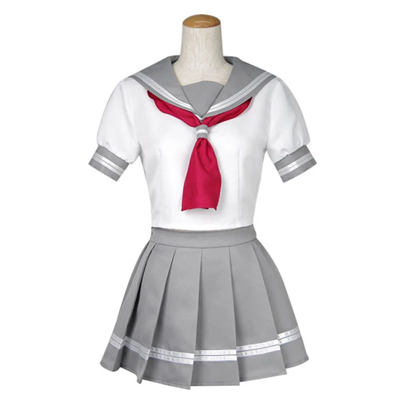 Love Live! Sunshine!! Aqours Takami Chika Sakurauchi Riko Matsuura Kanan White Sailor Suit School Uniform For Halloween Party