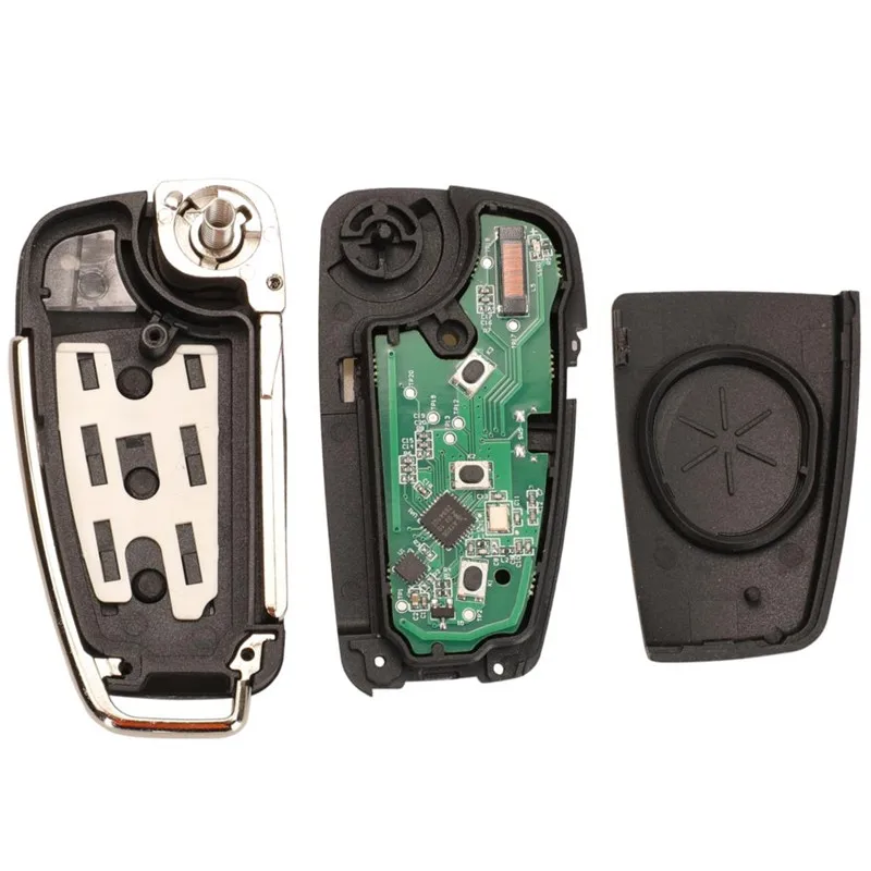 3 Buttons 315MHz/434MHz ID48 Keyless Go Proximity Flip Remote Control Key for Audi A1 Q3 8X0 837 220 8X0837220D 8X0837220C