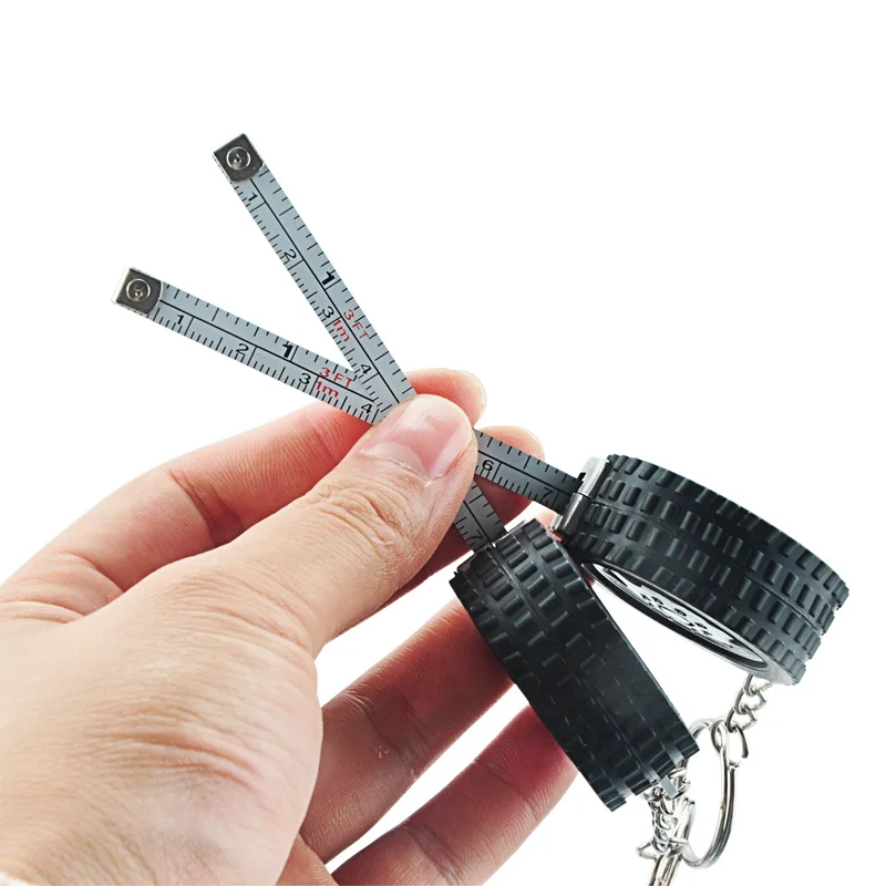 WINTAPE Mini Retractable Woodworking Tape Measure For Home Factory Stainless Steel Tape Tire-shaped Sewing Ruler Tool 1M