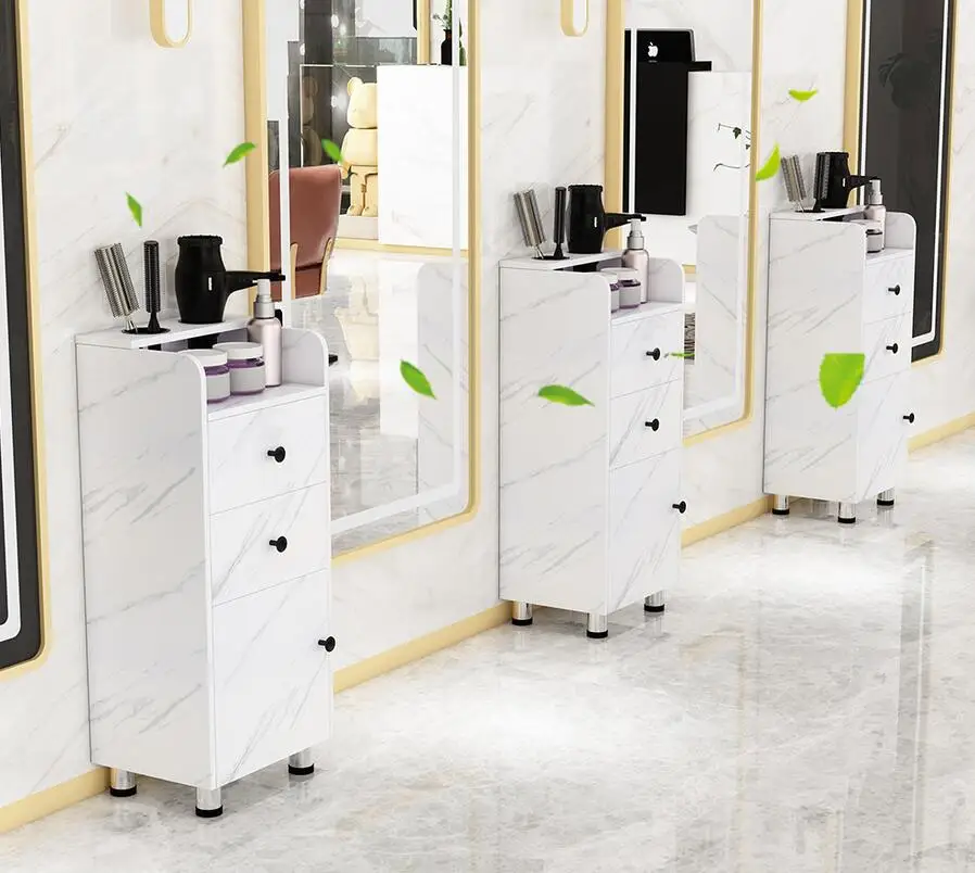 Barber's tool cabinet hair salon special tool table hair salon shelf drawer mirror table cabinet small haircut cabinet