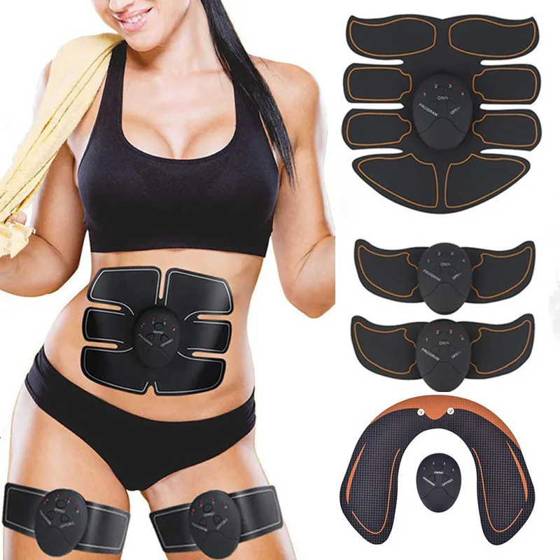 Unisex ABS Muscle Trainer Fitness Abdominal Sport Press Stimulator Gym Gear EMS Hip Abdominal Stimulator Fitness Body Slimming