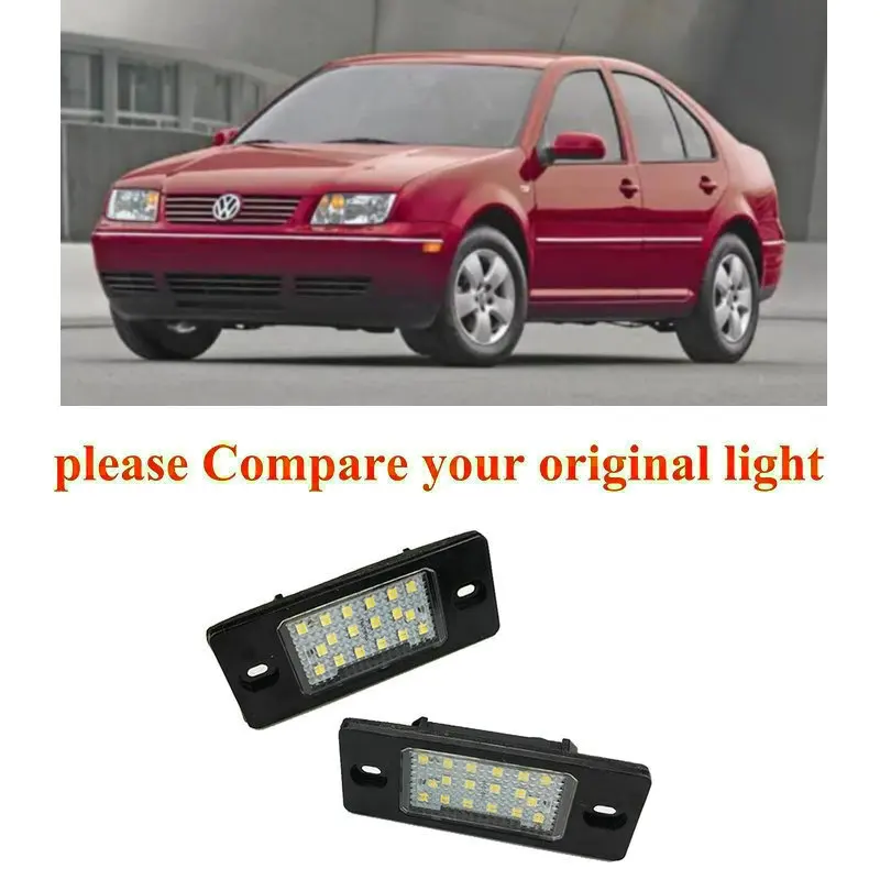 

2pc Car Accessories Special Car License Plate Light Lamp For VW JETTA BORA Variant Wagon 1999-2004 canbus error free