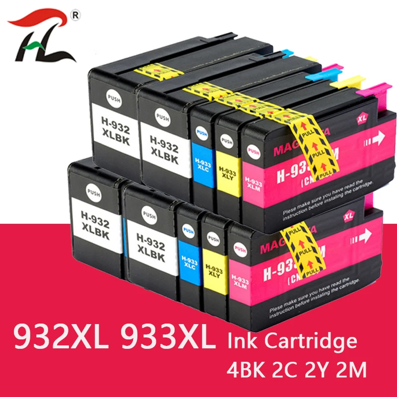 10PK 932XL 933XL Ink Cartridge for HP932XL HP933XL HP 932XL 932 933 for hp Office jet 6100 6600 6700 7110 7610 7612 printer