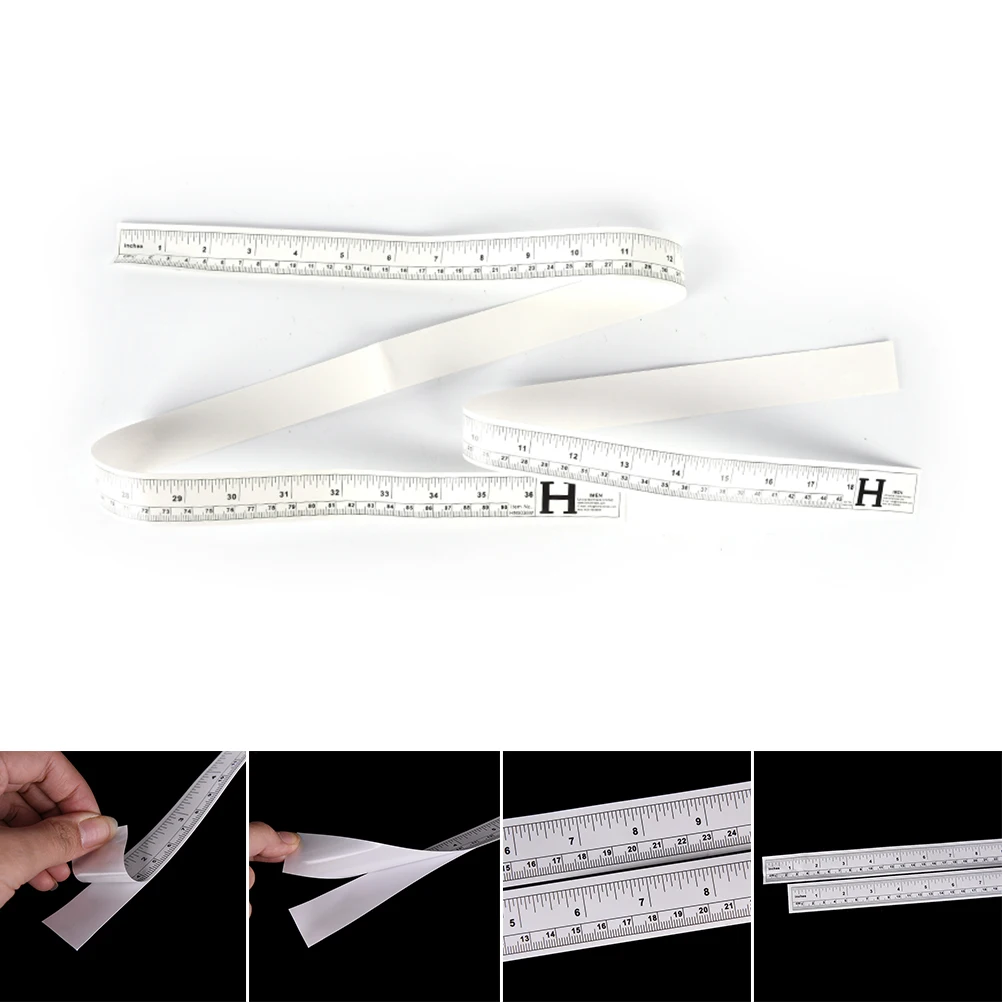 45/90cm Vinyl Metric Measure Soft Ruler Tape DIY Self Adhesive Measuring Tape Ruler Sticker Home Sewing Tool Accessory