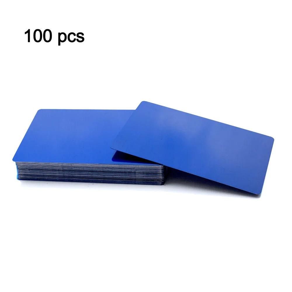 NONE 100 Stück leere Metall-Visitenkarten, 0,2 mm Dicke, Aluminiumlegierung, Rohlinge, Karte, DIY-Laserdruck 3