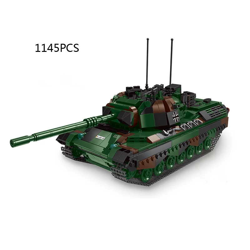 1:30 Scale Ww2 Military Leopard 1 Main Battle Tank Model Batisbricks Moc Building Block World War Germany Army Forces Brick Toy