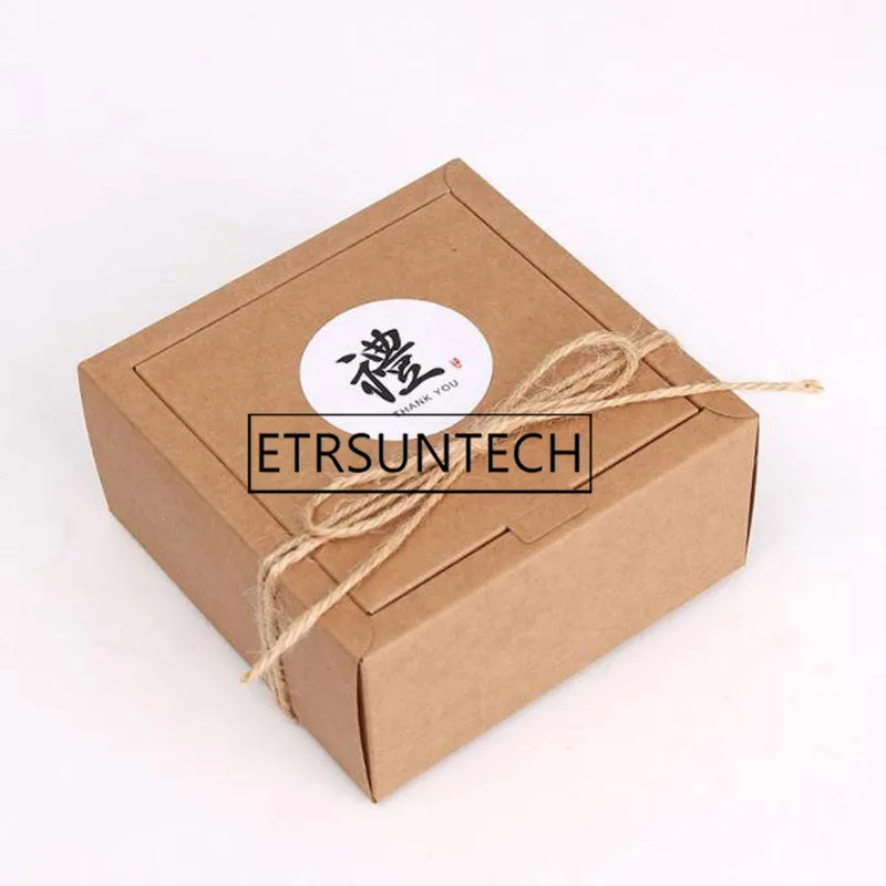 100pcs DIY Kraft Paper Box Gift Box For Wedding Favors Birthday Party Candy Cookies Christmas Party Gift Ideas Box