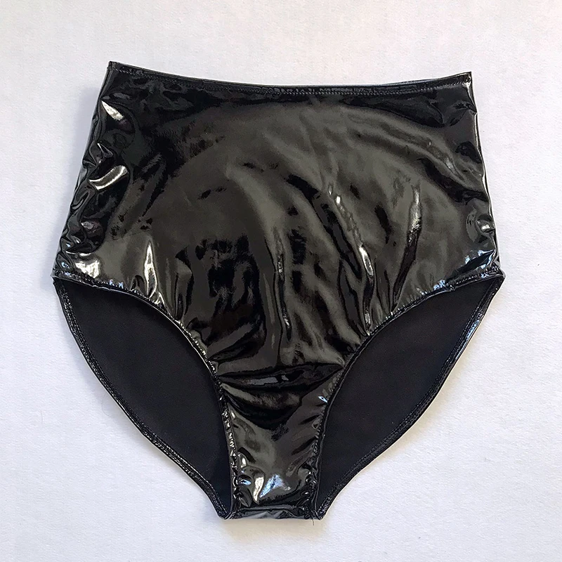 Female Dancing Performance Stage Costume Patent Leather Shorts Nightclub Bar Gogo Jazz Dancewaer Pole Dance Clothing VDB4060