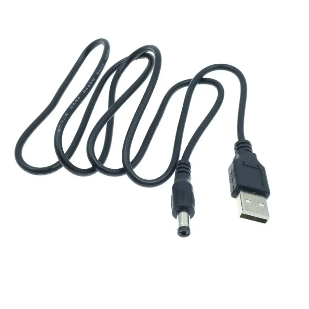 1p/ USB to DC 5.5mm Power Cable USB A Male to Jack Connector 5V Power Cable Connector For Small Electronics Devices Accessories