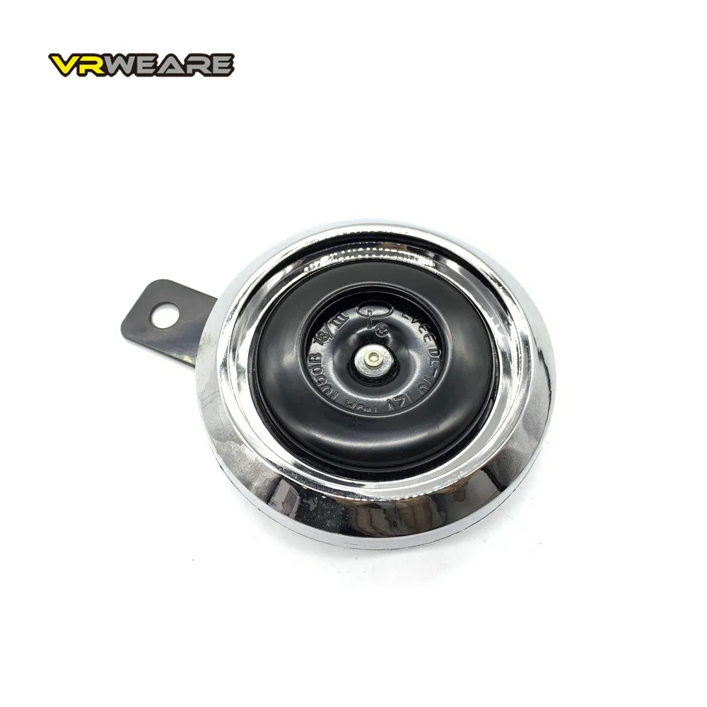 DC 12V Motorcycle Electric Horn Chrome plated Waterproof loud horn Motorbike Vehicle Classic Horn With Cover  Universal