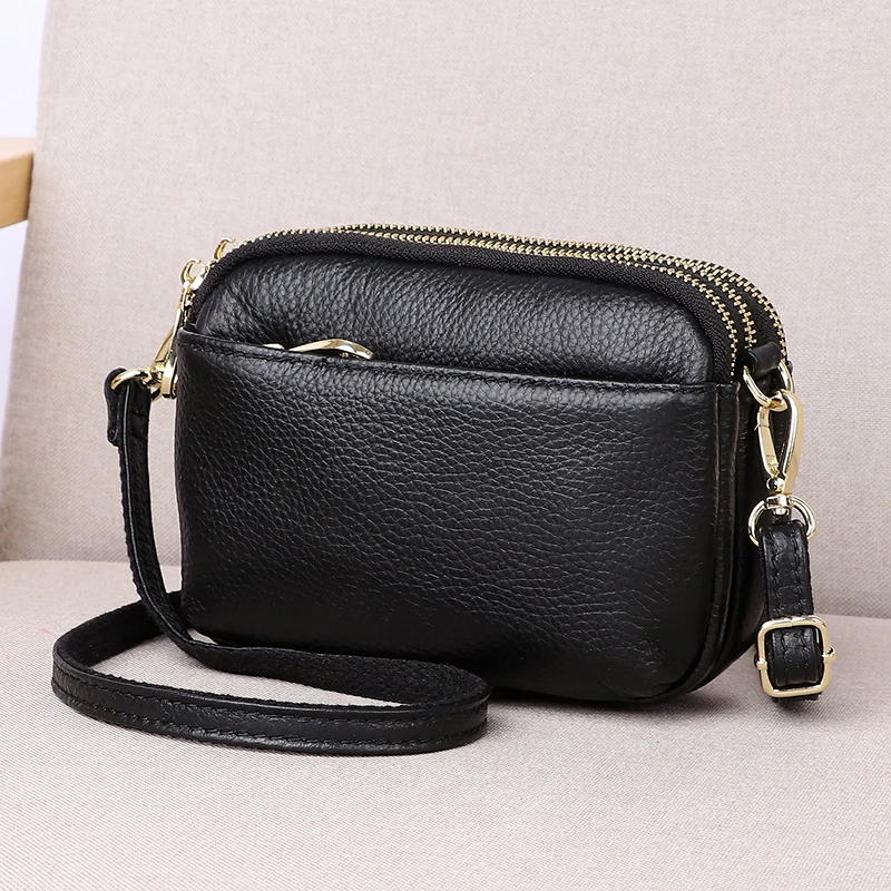 Genuine Leather Shoulder Bags for Women Messenger Crossbody Bag Luxury Handbag Fashion Ladies Shopping Totes Female Party Purse