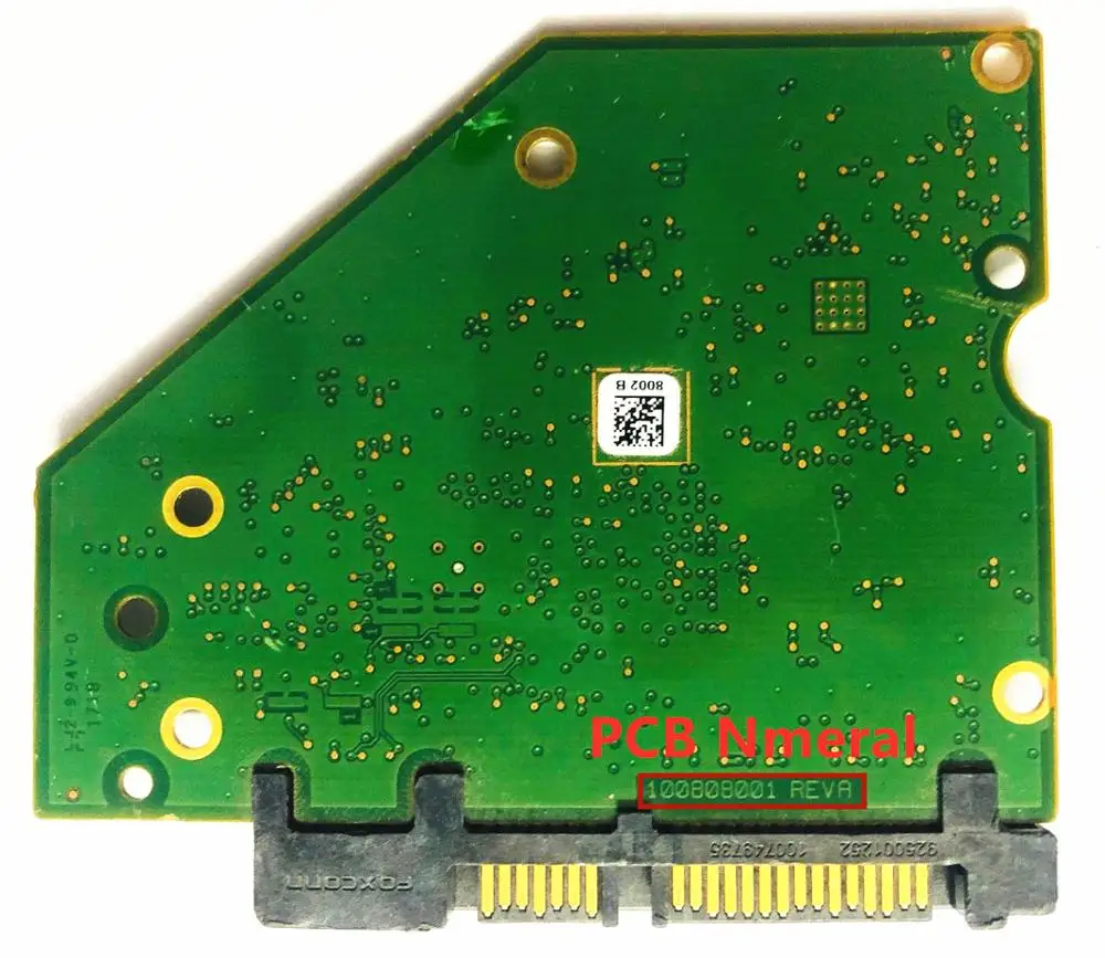 Imagem -03 - Placa Lógica do Pcb Seagate Hdd 100808001 Rev Uma 8002 b St2000vx008 St2000vx003