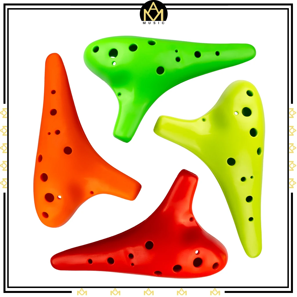 12-hole Ocarina Resin Plastic Alto C Tuning Ocarina New 12-hole Multicolor Flute Adult Children\'s Instrument Christmas Gift