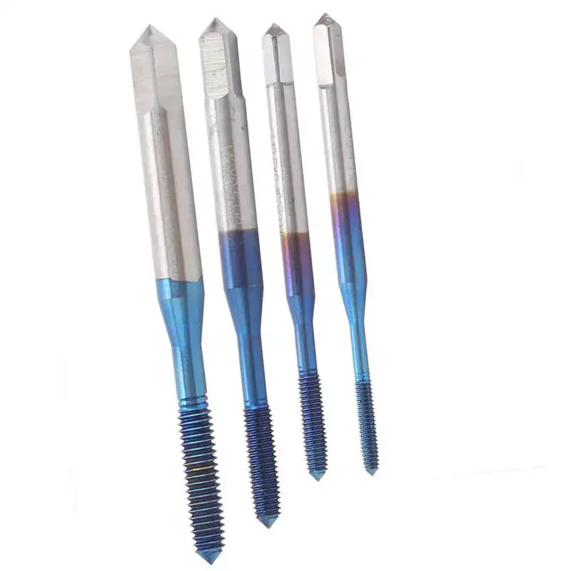 M2 M2.5 M3 M4 Alat Sadap Pembentuk Benang Lapis Biru Tap Ekstrusi Baja Tungsten untuk Pembuatan Perbaikan