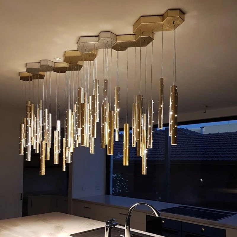 

Dining room LED Chandelier lighting Modern Nordic gold/silver combinable chandelier living room home decoration bar lighting