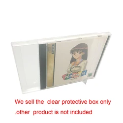 Transparent clear protective storage box case for Sega Saturn SS  for Genesis 6  game carrtriage box Retail Box  1CD protect