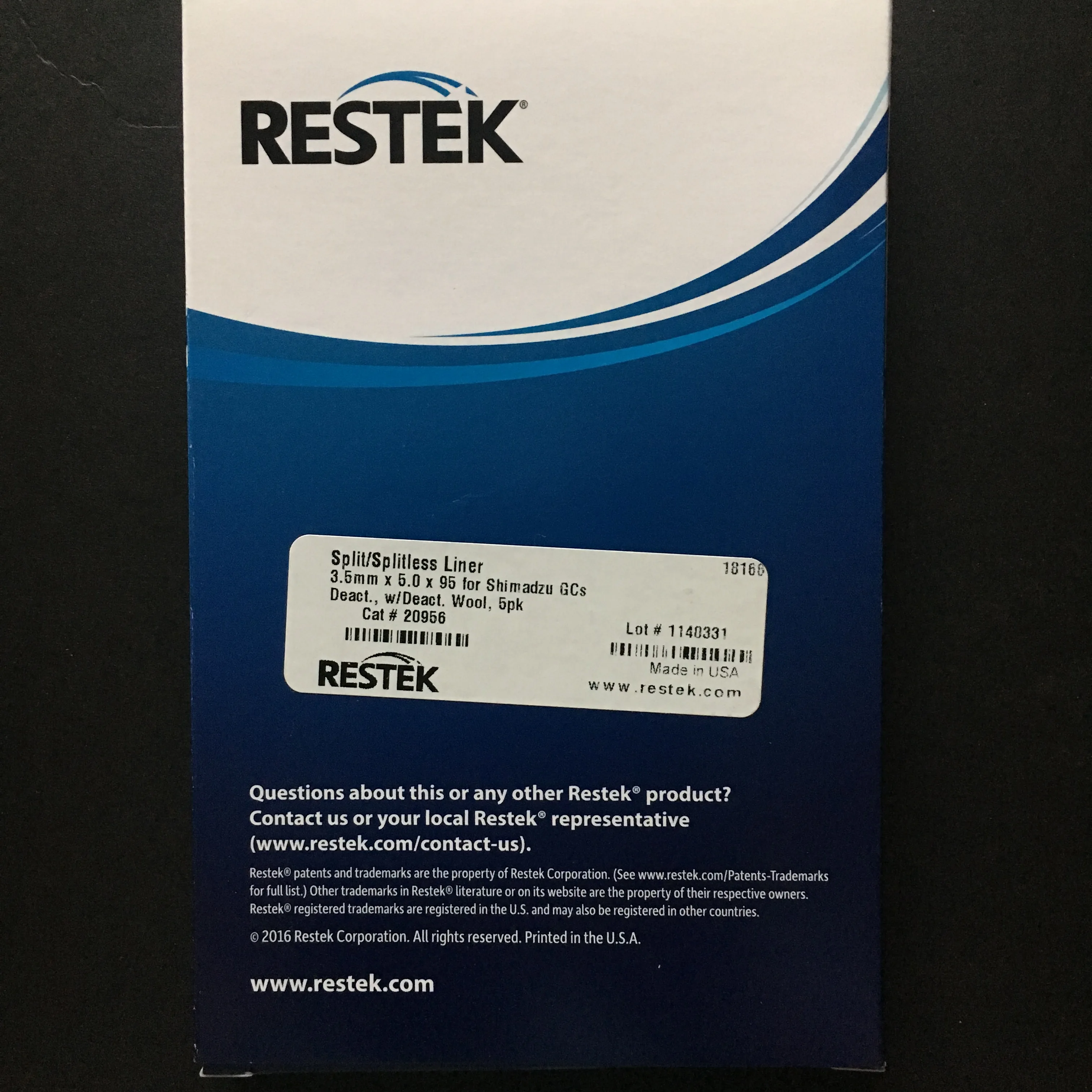 RESTEK, split/splitless Liner 3.5mm*5.0*95 for Shimadzu GC Cat#20956