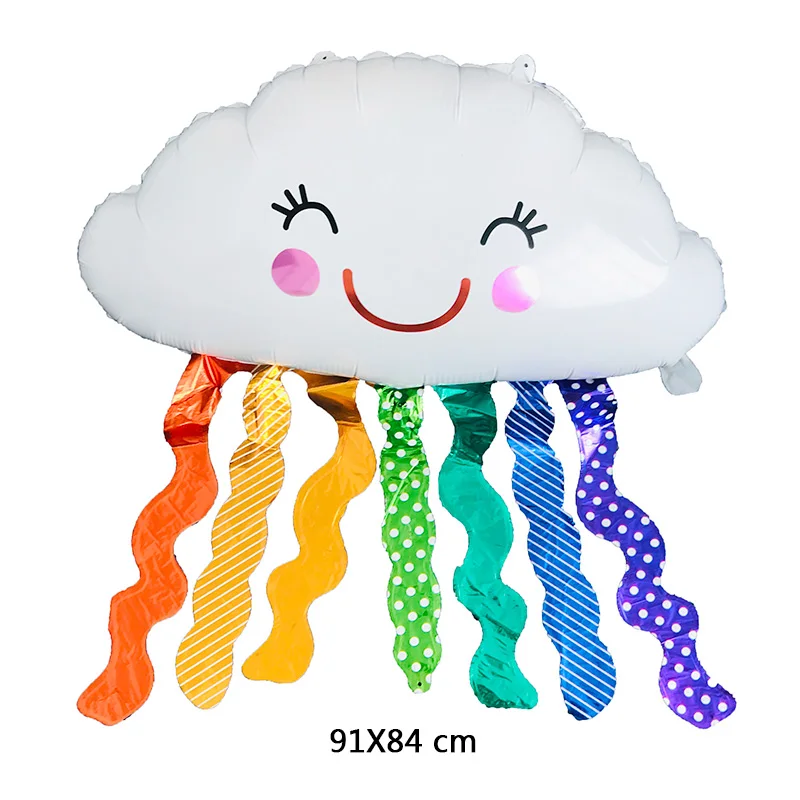 

1pcs colorful cloud balloon 91X84cm white clouds Helium balloons wedding birthday party decoration kids baby shower ball Globos