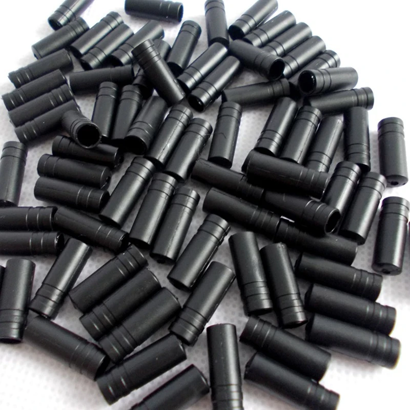 10PCS/Lot Brake Cable End Cap 4mm Black Plastic Brake Tips Crimps Bicycles Derailleur Shift Cap Wire Ferrules Bikes Part