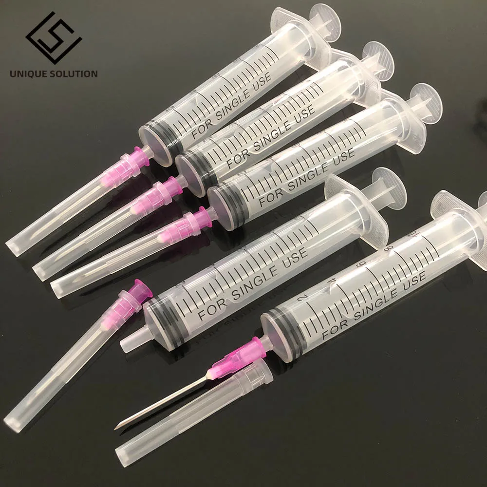 10mL Plastic Syringe Hydroponics Analyze Measuring Cubs Nutrients Syringe needle For Injectors Ink Cartridge Pets Cat Feeders