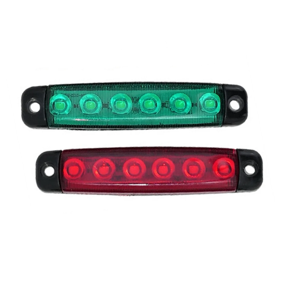 1 conjunto 12v 24v luzes running para o lado do barco lâmpada vermelho verde marinho barco navegação iluminação led sinal
