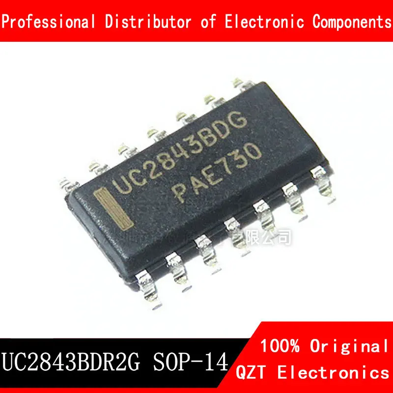 10pcs/lot UC2843BDR2G SOP-14 UC2843BDG UC2843 new original In Stock