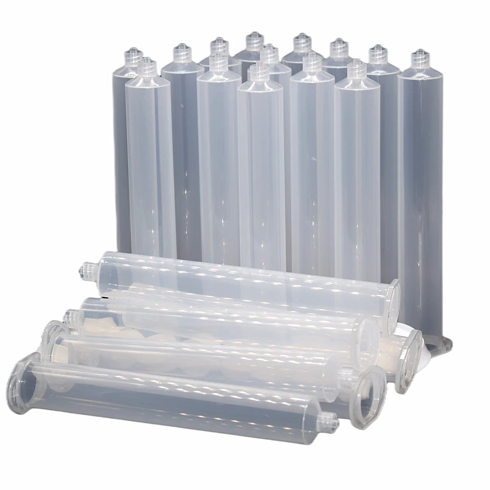 

20pcs 55ml Glue Adhesive Dispenser Industrial Syringe Tube 55cc Glue Dispensing Syringe Barrel with Stopper for UV Glue Gun Tool