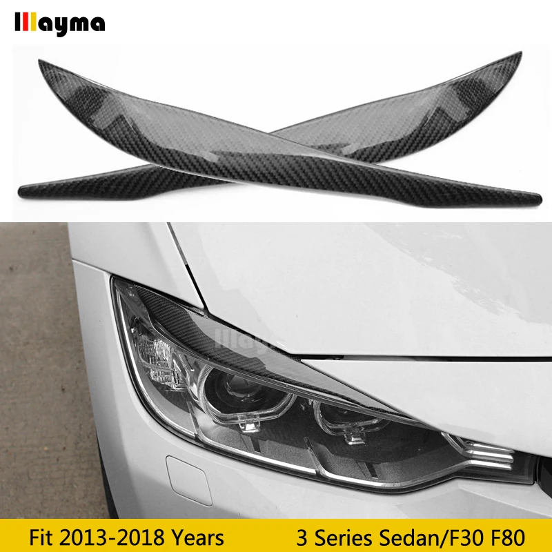 

Performance style Carbon Fiber Car Eyebrows For BMW 3 Series 318i 320i 330i F30 F80 M3 car lamp eyelid front eyebrow