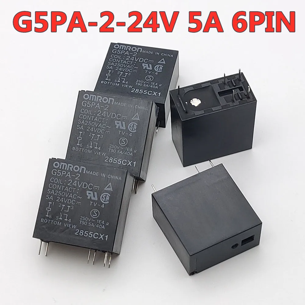 Relè 2 pz/lotto instand di G5Pa-2-24Vdc 6pin 5A 24V nuovo e originale