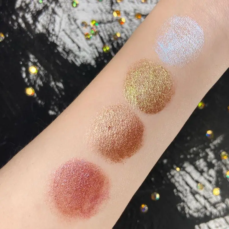 Holográfico Glitter Highlighter Paleta, Shimmer e Brilho Bronzer, Maquiagem Animais Cute, Destaque, Sombra Cosméticos, Iluminador