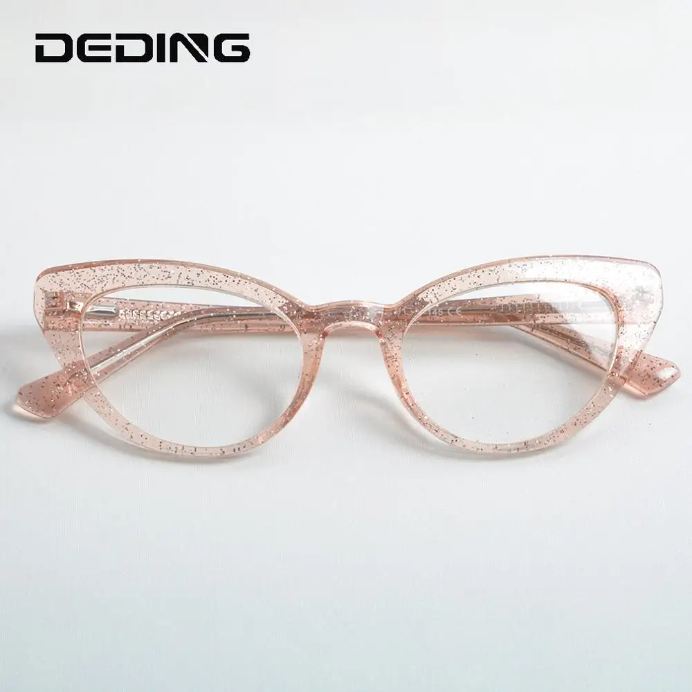 

Cat Eye TR90 Women Glasses Frame Multiclolor Prescription Eyeglasses Frames with Spring Hinge Women Clear Lens Eyewear DD1602