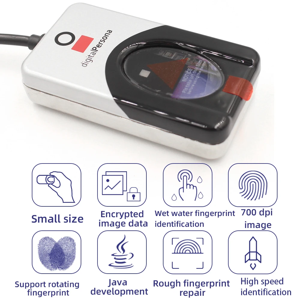 Digital Persona U are U 4500 Biometric Fingerprint Scanner USB Fingerprint Reader Sensor uru4500 API SDK for Free