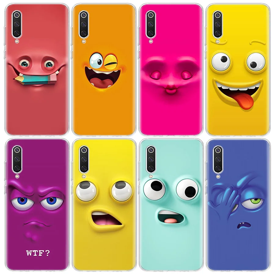 Funny Face Soft Phone Case For Xiaomi Mi 12 10 Lite 12X 12T 13 5G 11T 10T Pro 11i 11 Ultra 9 8 6X 5X Capa Coque Fundas TPU Capa