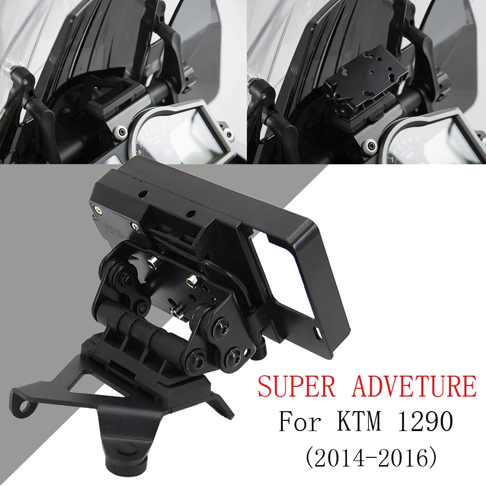 

NEW Motorcycle For 1290 Super Adventure 1290 Adv 2014 2015 2016 GPS/Mobile Phone Holder Handlebar Mount Bracket